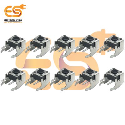 6x6x4.3mm 2 Pin Right Angle Push Button Momentary Tactile Switch Pack of 10